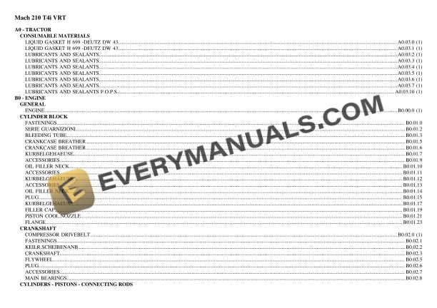 Lamborghini Mach 210 T4i VRT Tractor Parts Catalog PDF 2 lamborghini mach 210 t4i vrt tractor parts catalog pdf 1