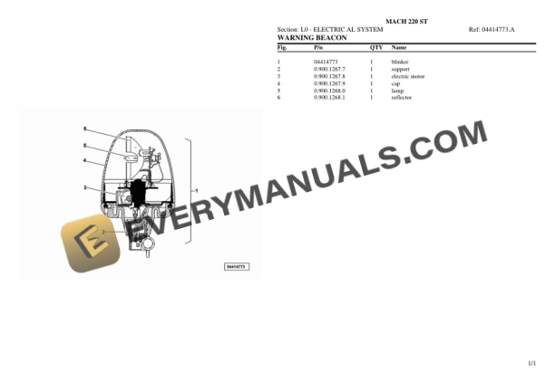 Lamborghini MACH 220 ST Tractor Parts Catalog PDF 7 Lamborghini MACH 220 ST Tractor Parts Catalog PDF - Image 5