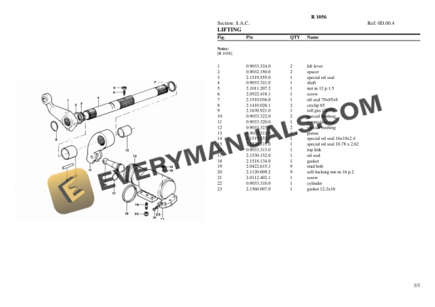 Lamborghini R 1056 Tractor Parts Catalog PDF 7 Lamborghini R 1056 Tractor Parts Catalog PDF-5