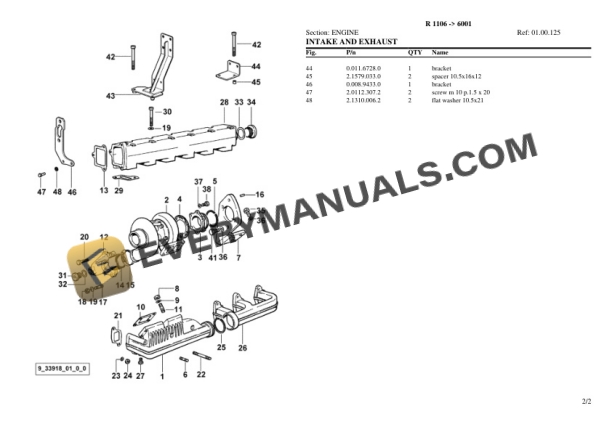 Lamborghini R 1106 (6001) Tractor Parts Catalog PDF-2
