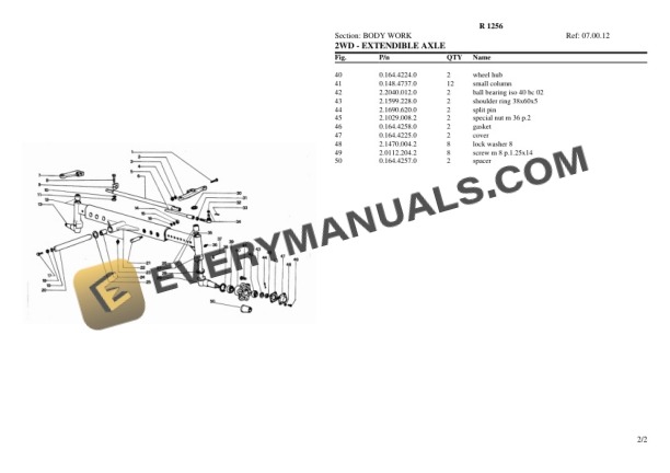Lamborghini R 1256 Tractor Parts Catalog PDF-3
