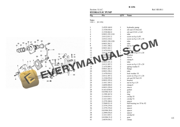 Lamborghini R 1256 Tractor Parts Catalog PDF-5
