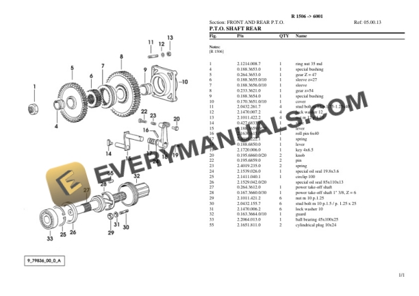 Lamborghini R 1506 (6001) Tractor Parts Catalog PDF-3