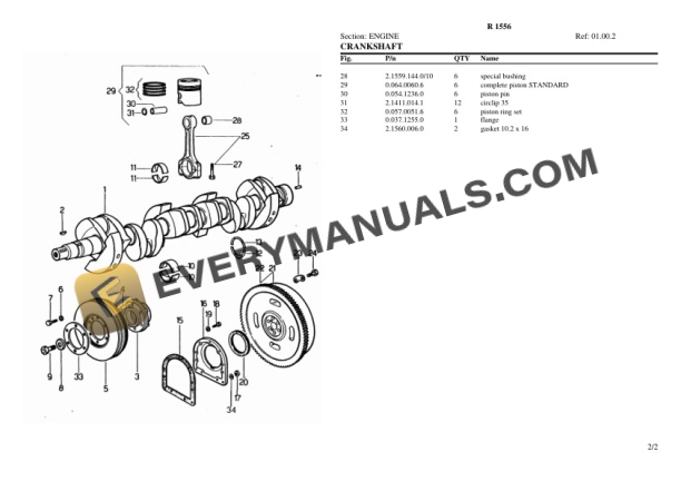 Lamborghini R 1556 Tractor Parts Catalog PDF-2