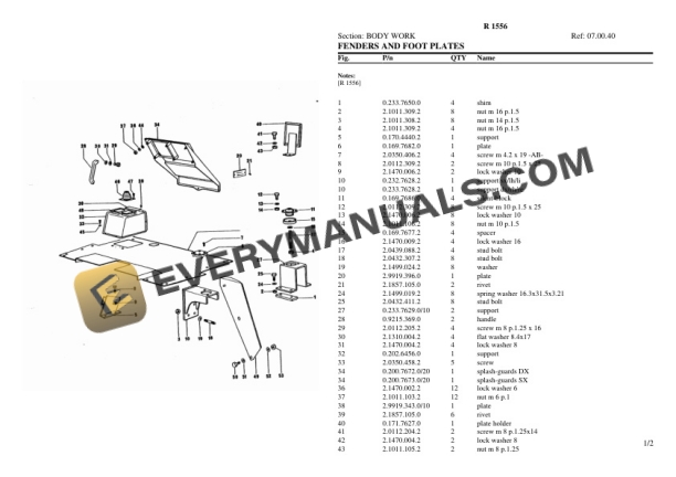 Lamborghini R 1556 Tractor Parts Catalog PDF-4
