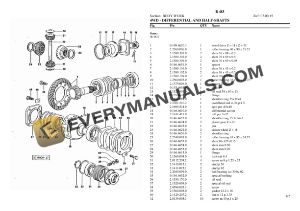 Lamborghini R 483 Tractor Parts Catalog PDF 5 Lamborghini R 483 Tractor Parts Catalog PDF-3