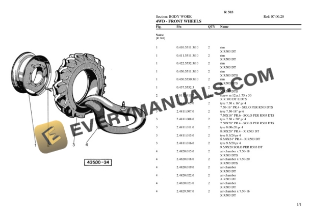 Lamborghini R 503 Tractor Parts Catalog PDF-3