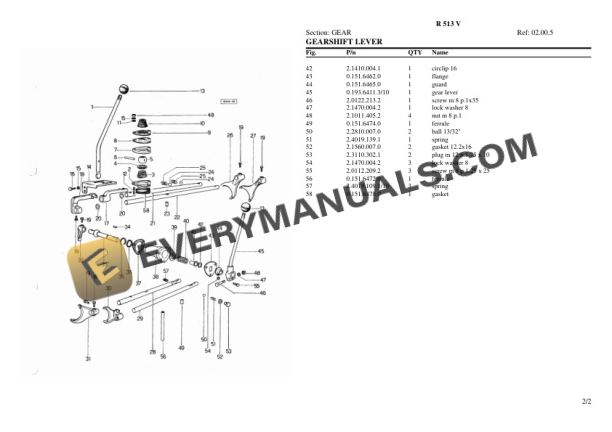 Lamborghini R 513 V Tractor Parts Catalog PDF-3