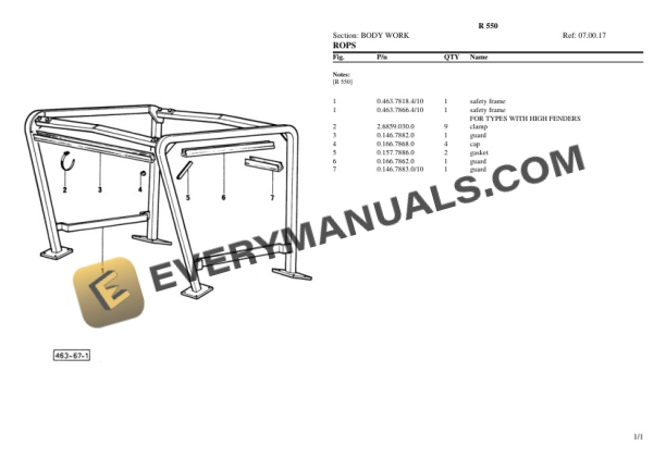 Lamborghini R 550 Tractor Parts Catalog PDF-4