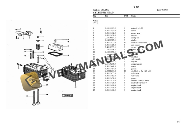 Lamborghini R 583 Tractor Parts Catalog PDF-2