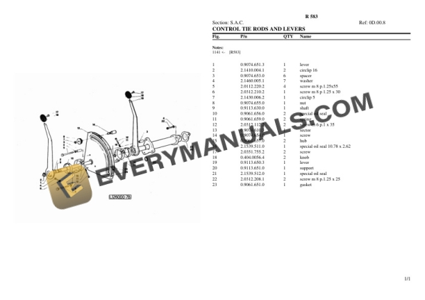 Lamborghini R 583 Tractor Parts Catalog PDF-5