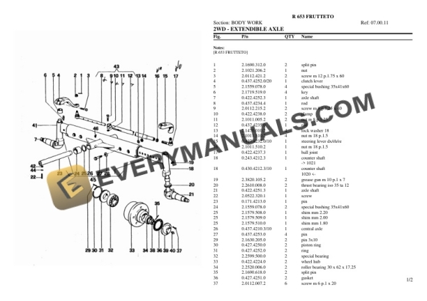Lamborghini R 653 FRUTTETO Tractor Parts Catalog PDF-3