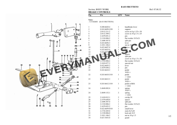 Lamborghini R 653 FRUTTETO Tractor Parts Catalog PDF-4