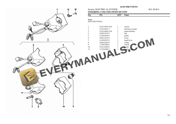 Lamborghini R 653 FRUTTETO Tractor Parts Catalog PDF-5