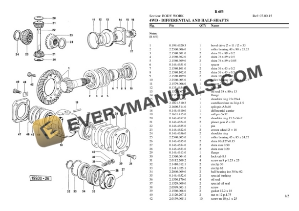 Lamborghini R 653 Tractor Parts Catalog PDF-3
