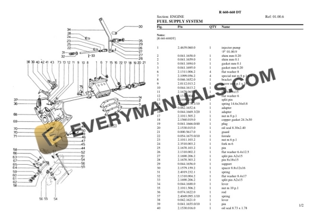 Lamborghini R 660-660 DT Tractor Parts Catalog PDF-2