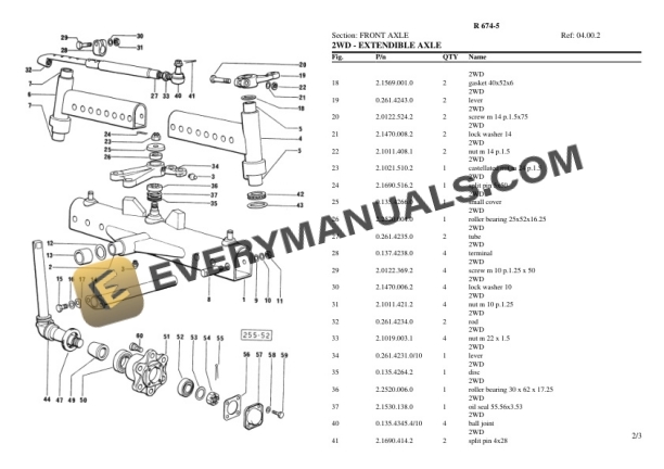 Lamborghini R 674-5 Tractor Parts Catalog PDF-3