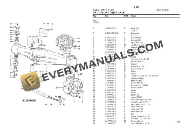 Lamborghini R 683 Tractor Parts Catalog PDF-3
