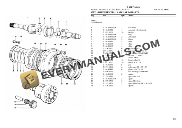 Lamborghini R 684 Frutteto Tractor Parts Catalog PDF-4