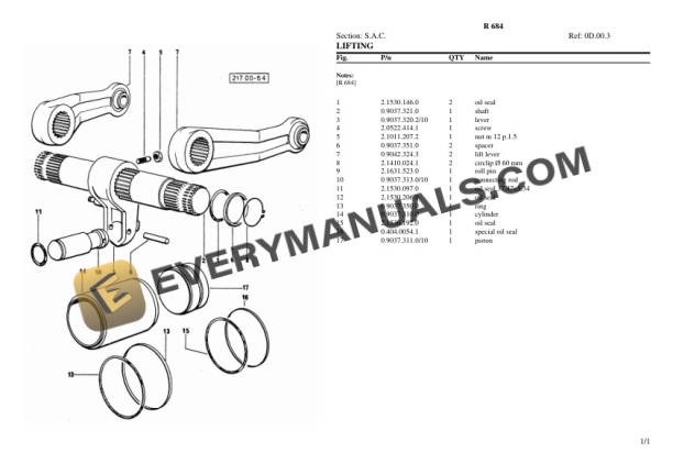 Lamborghini R 684 Tractor Parts Catalog PDF-5
