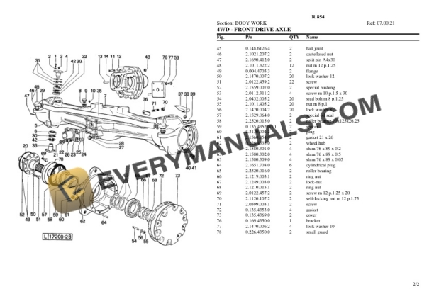 Lamborghini R 854 Tractor Parts Catalog PDF-3