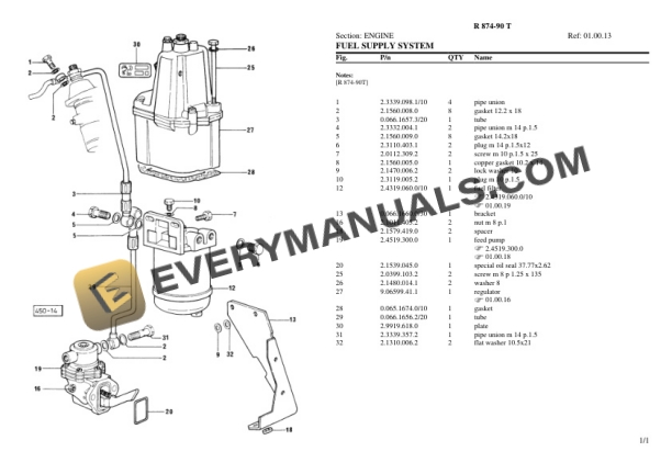 Lamborghini R 874-90 T Tractor Parts Catalog PDF-2