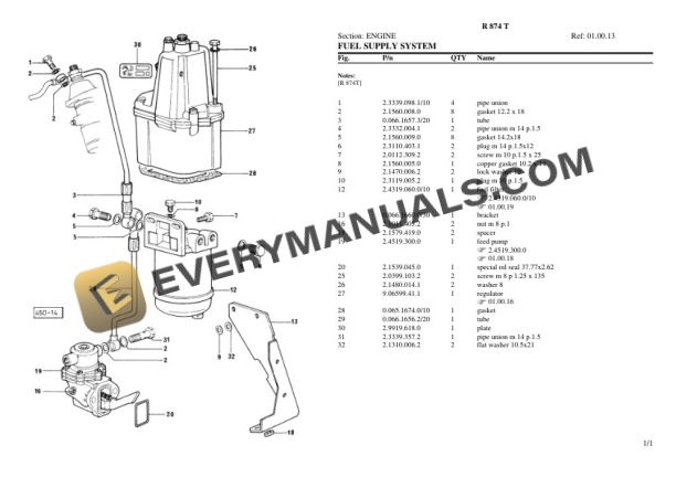 Lamborghini R 874 T Tractor Parts Catalog PDF-2
