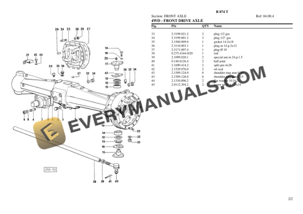 Lamborghini R 874 T Tractor Parts Catalog PDF-3