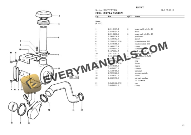 Lamborghini R 874 T Tractor Parts Catalog PDF-4