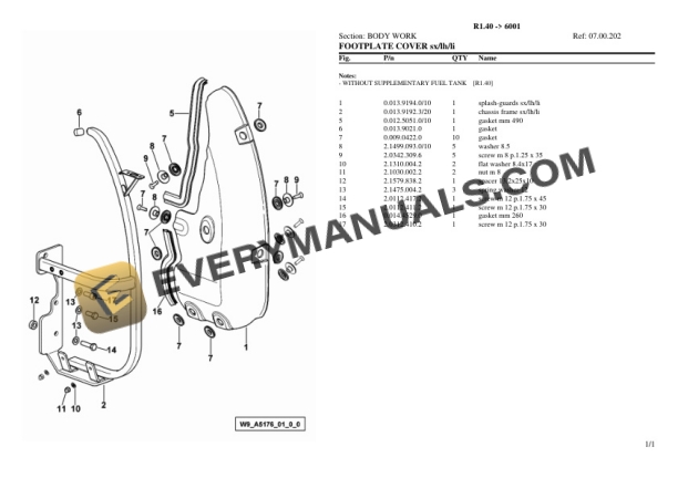 Lamborghini R1.40 (6001) Tractor Parts Catalog PDF 6 Lamborghini R1.40 (6001) Tractor Parts Catalog PDF - Image 4