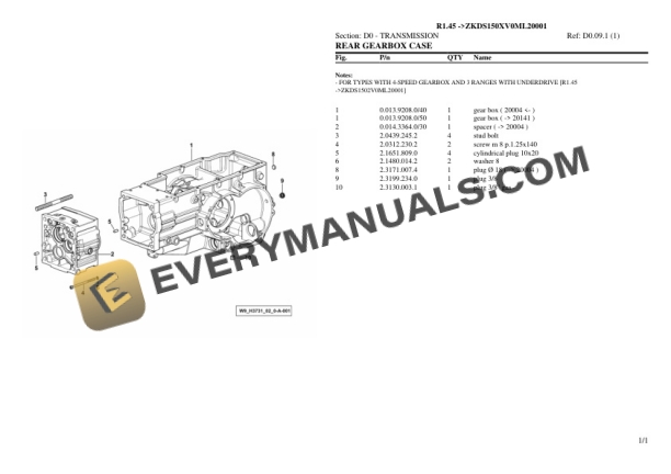 Lamborghini R1.45 (ZKDS150XV0ML20001) Tractor Parts Catalog PDF 4 Lamborghini R1.45 (ZKDS150XV0ML20001) Tractor Parts Catalog PDF - Image 2