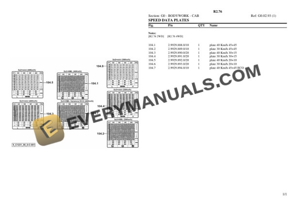Lamborghini R2.76 Tractor Parts Catalog PDF 5 Lamborghini R2.76 Tractor Parts Catalog PDF - Image 3