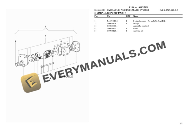 Lamborghini R2.80 (1001 15001) Tractor Parts Catalog PDF 6 Lamborghini R2.80 (1001 15001) Tractor Parts Catalog PDF - Image 4