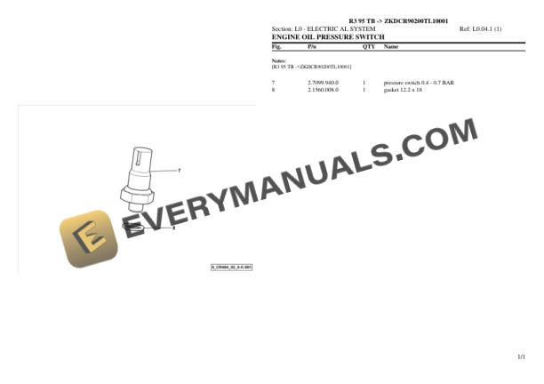 Lamborghini R3 95 TB (ZKDCR90200TL10001) Tractor Parts Catalog PDF 7 Lamborghini R3 95 TB (ZKDCR90200TL10001) Tractor Parts Catalog PDF - Image 5