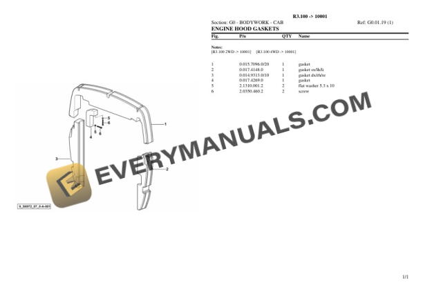 Lamborghini R3.100 (10001) Tractor Parts Catalog PDF 5 Lamborghini R3.100 (10001) Tractor Parts Catalog PDF - Image 3