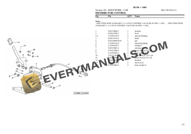 Lamborghini R3.90 (1001) Tractor Parts Catalog PDF 6 Lamborghini R3.90 (1001) Tractor Parts Catalog PDF - Image 4