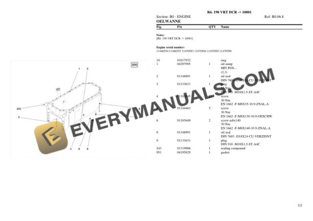 Lamborghini R6. 190 VRT DCR (10001) Tractor Parts Catalog PDF 4 Lamborghini R6. 190 VRT DCR (10001) Tractor Parts Catalog PDF - Image 2