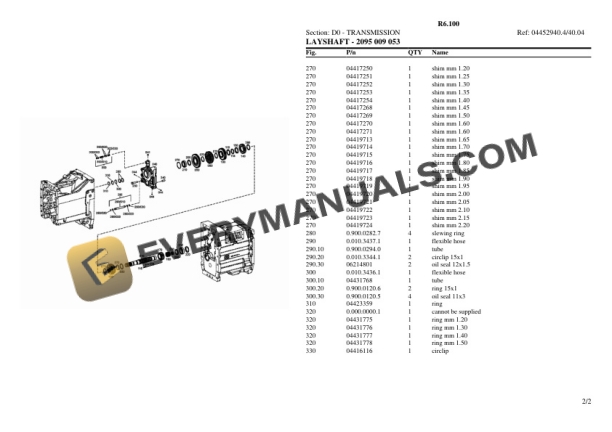 Lamborghini R6.100 Tractor Parts Catalog PDF 4 Lamborghini R6.100 Tractor Parts Catalog PDF - Image 2