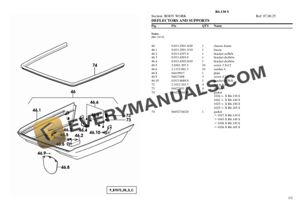 Lamborghini R6.130 S Tractor Parts Catalog PDF-2