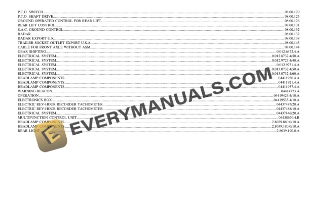 Lamborghini R6.130 S Tractor Parts Catalog PDF-3