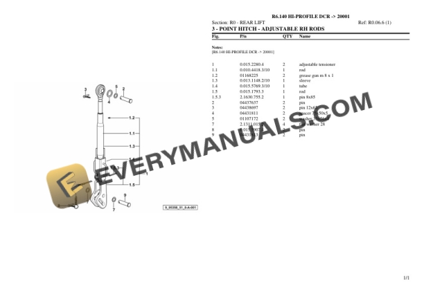 Lamborghini R6.140 HI-PROFILE DCR (20001) Tractor Parts Catalog PDF 7 Lamborghini R6.140 HI-PROFILE DCR (20001) Tractor Parts Catalog PDF - Image 5