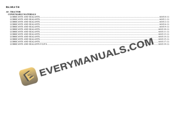 Lamborghini R6.140.4 T4i Tractor Parts Catalog PDF