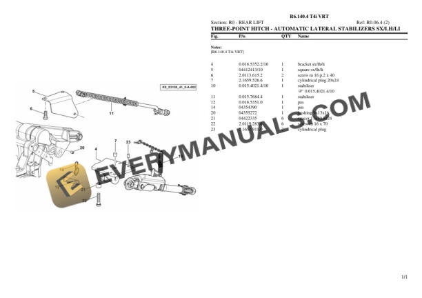 Lamborghini R6.140.4 T4i VRT Tractor Parts Catalog PDF 7 Lamborghini R6.140.4 T4i VRT Tractor Parts Catalog PDF - Image 5