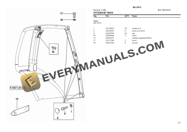 Lamborghini R6.150 S Tractor Parts Catalog PDF-3