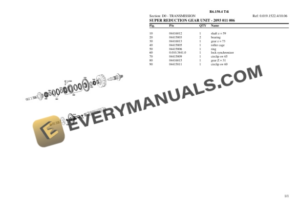 Lamborghini R6.150.4 T4i Tractor Parts Catalog PDF 4 Lamborghini R6.150.4 T4i Tractor Parts Catalog PDF - Image 2