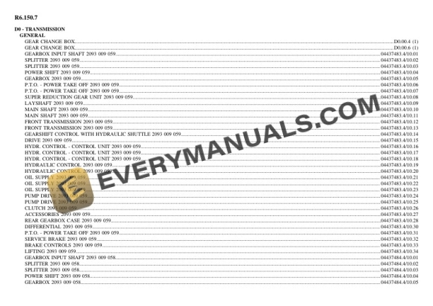 Lamborghini R6.150.7 Tractor Parts Catalog PDF 4 Lamborghini R6.150.7 Tractor Parts Catalog PDF - Image 2