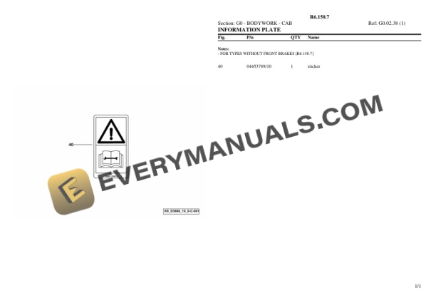 Lamborghini R6.150.7 Tractor Parts Catalog PDF 5 Lamborghini R6.150.7 Tractor Parts Catalog PDF - Image 3