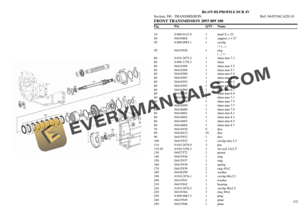 Lamborghini R6.155 HI-PROFILE DCR 4V Tractor Parts Catalog PDF 4 Lamborghini R6.155 HI-PROFILE DCR 4V Tractor Parts Catalog PDF - Image 2