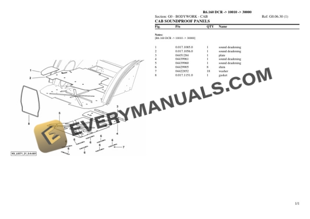 Lamborghini R6.160 DCR (10010 (30000) Tractor Parts Catalog PDF 5 Lamborghini R6.160 DCR (10010 (30000) Tractor Parts Catalog PDF - Image 3