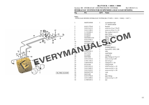 Lamborghini R6.175 DCR (10010 (30000) Tractor Parts Catalog PDF 5 Lamborghini R6.175 DCR (10010 (30000) Tractor Parts Catalog PDF - Image 4